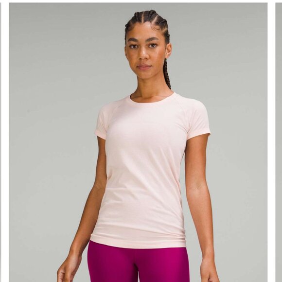 NWT Swiftly Tech Short-Sleeve Shirt 2.0 Strawberry Milkshake size 4 - Picture 1 of 6